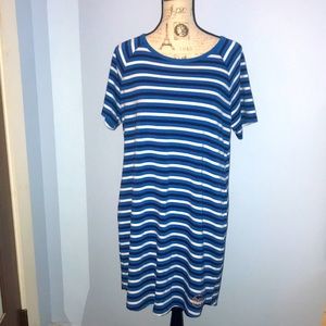 🎉HP🎉 ✨LIKE NEW✨ Michael Kors Striped Zipper Accent Logo Mini Dress